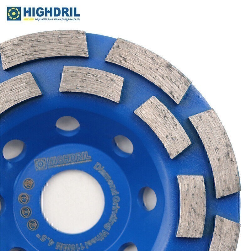 1pc 4/4.5/5/7 in Diamond Double Row Grinding Wheel for Concrete Masonry Granite