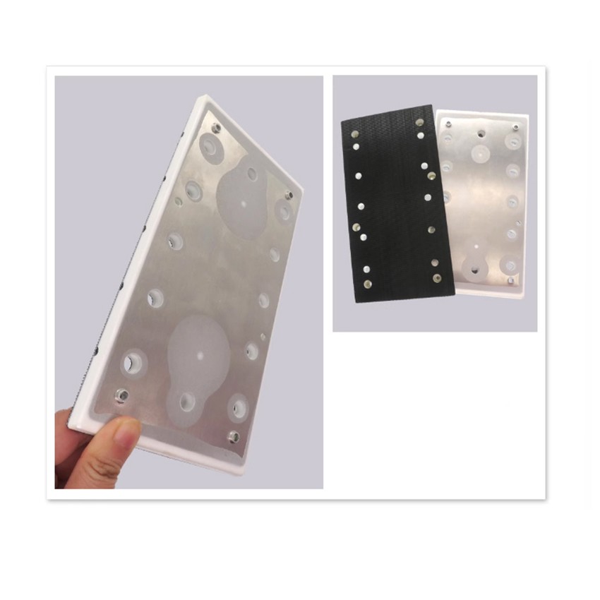220*112mm 10-hole 6-eye Square Grinding Disc Pad Polishing Machine Base Plate