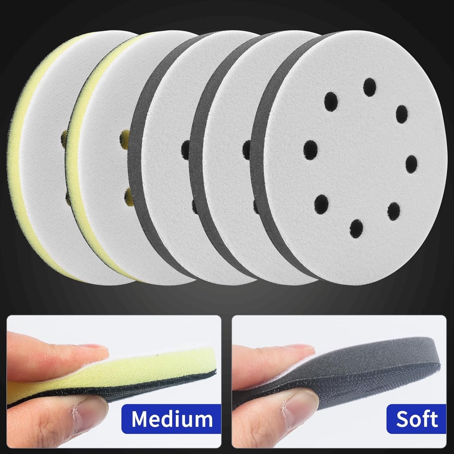 Professional 85 Pack of 5-Inch Sanding Pads – Enhanced Flexibility & Durability