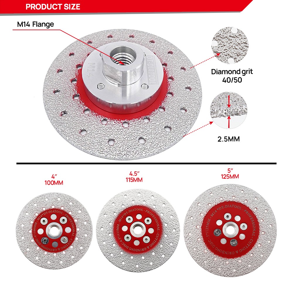 Diamond Cutting Grinding Disc Saw Blade Multi Cut Granite Marble Tile M14 Thread