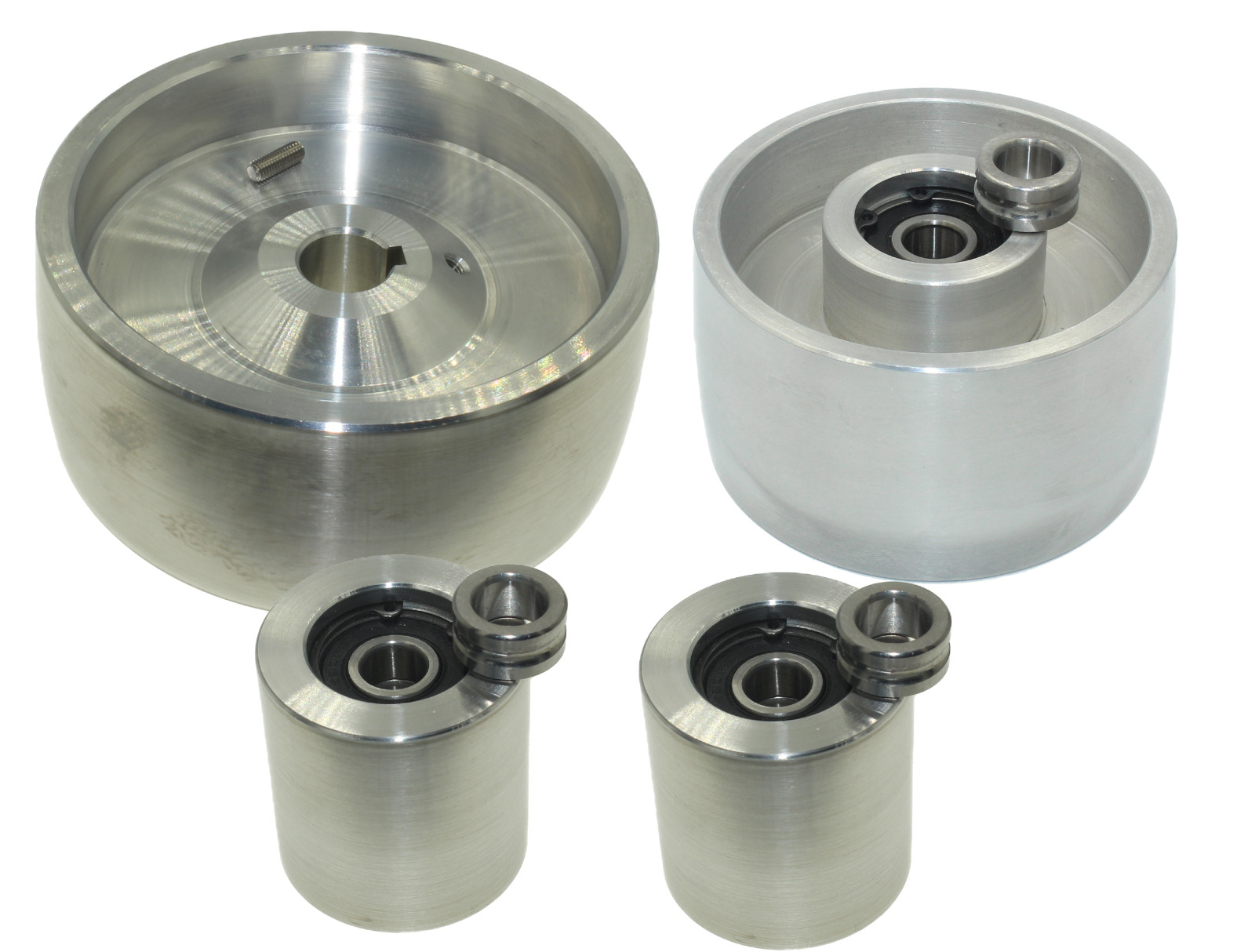 Belt Grinder wheel set knife grinder 5″ Drive-19 mm shaft, 4″ tracking, 2″ Idler