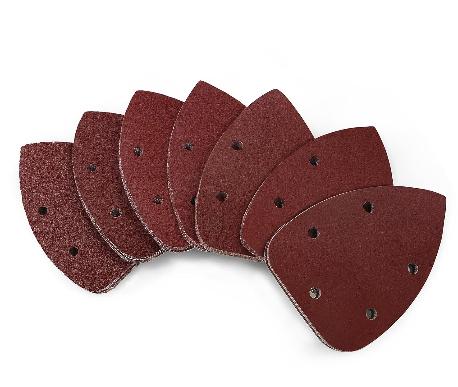 70Pcs Mouse Sander Sandpaper Assortment Kit, 5 Hole Detail Sander Sandpaper Palm
