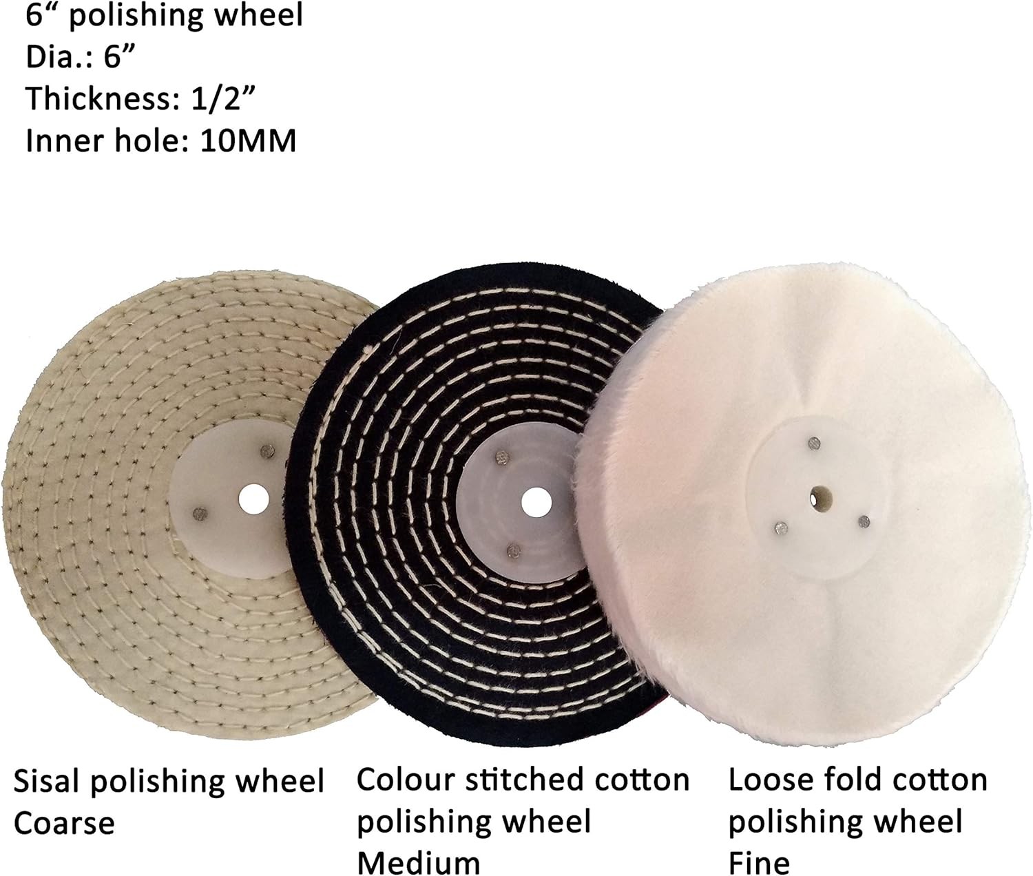 11-piece Metal Polishing Buffing Kit Use On 6″ Bench Grinder