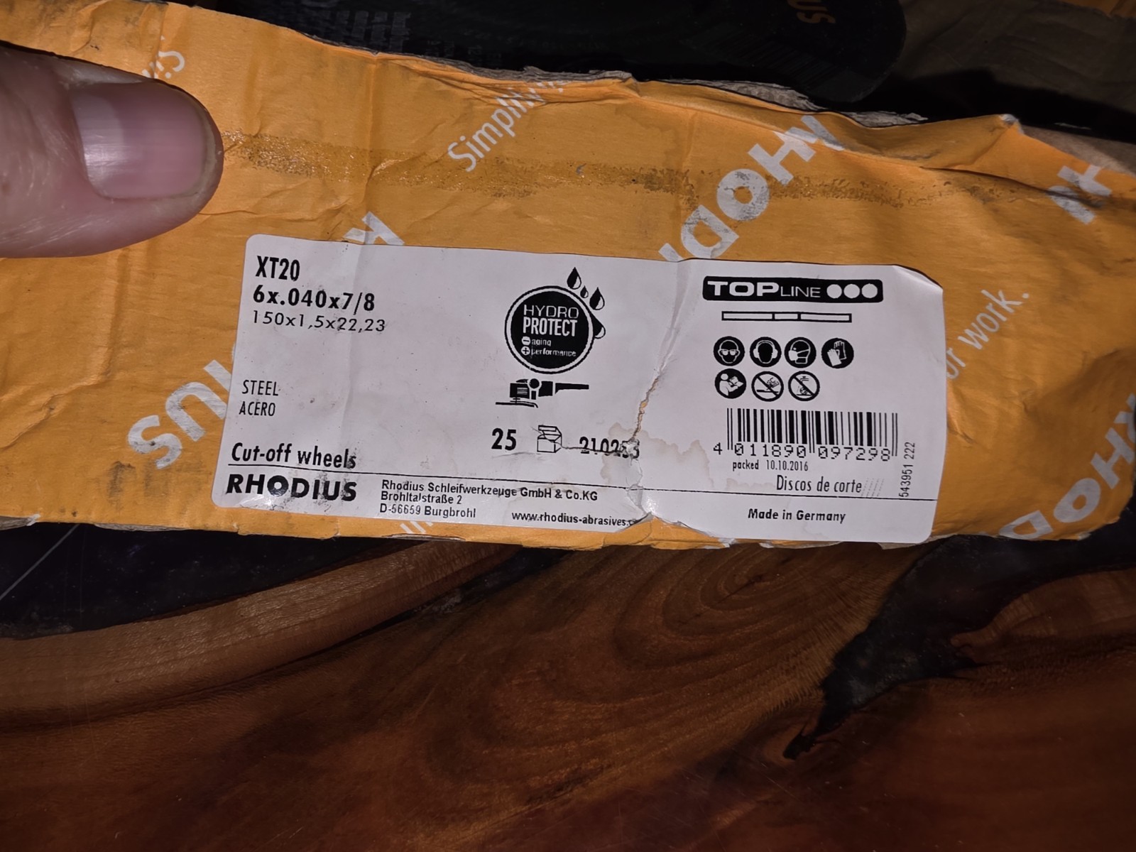 Rhodius XT20 Mild Steel Cutting Disk, pack of 23 115mm US STOCK