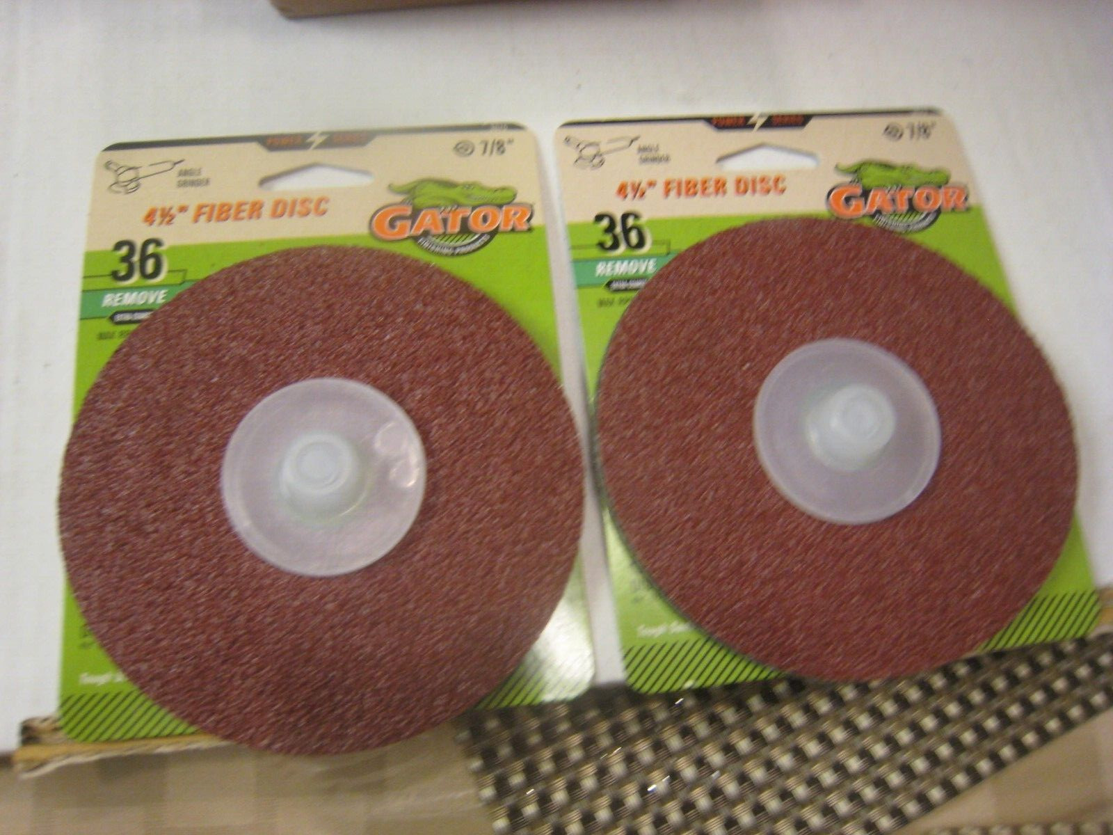2 X TRI Packs Gator 4-1/2″ Fiber Disc 36 Grit Fit Angle Grinder 7/8″ Hole GERMAN