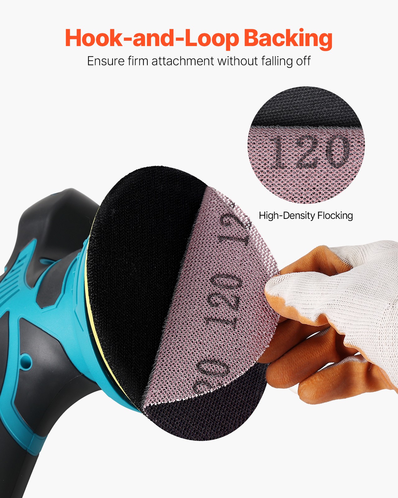 VEVOR 5-inch Mesh Abrasive Sanding Discs 50PCS Grit 80 120 80 240 320 Sandpapers