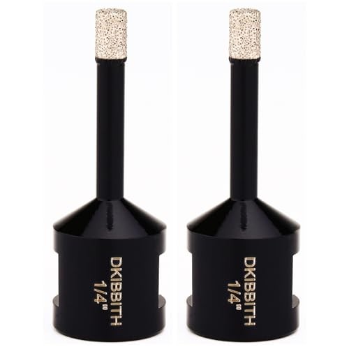 1/4 Inch Dry Diamond Core Drill Bits Set 2 pcs for Ceramic (6 mm) 1/4″ x2pc