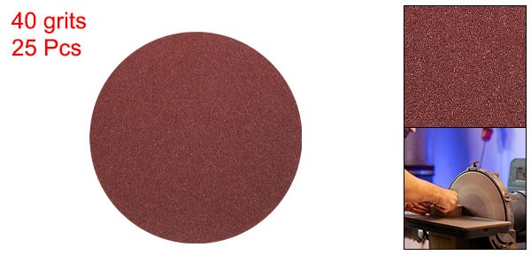25pcs 8″ PSA Sanding Discs 40 Grits Aluminum Oxide Sandpapers Self Adhesive