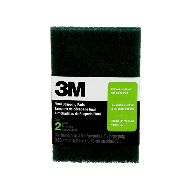 3M Final Stripping Pads, 10113NA, 0 Fine, 3-3/4 in x 6 in x 5/16 in, 4 Pads
