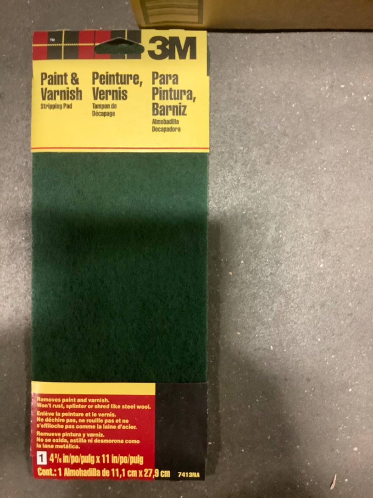 3M 4-1/2 In. x 11 In. Paint Stripping Abrasive Stripping Pad 7413NA 3M 7413NA