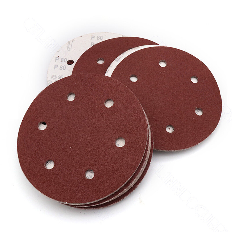 225mm 9″ Sanding Discs 40#-2000# Hook Loop 6-Hole Orbital Sander Paper Sandpaper
