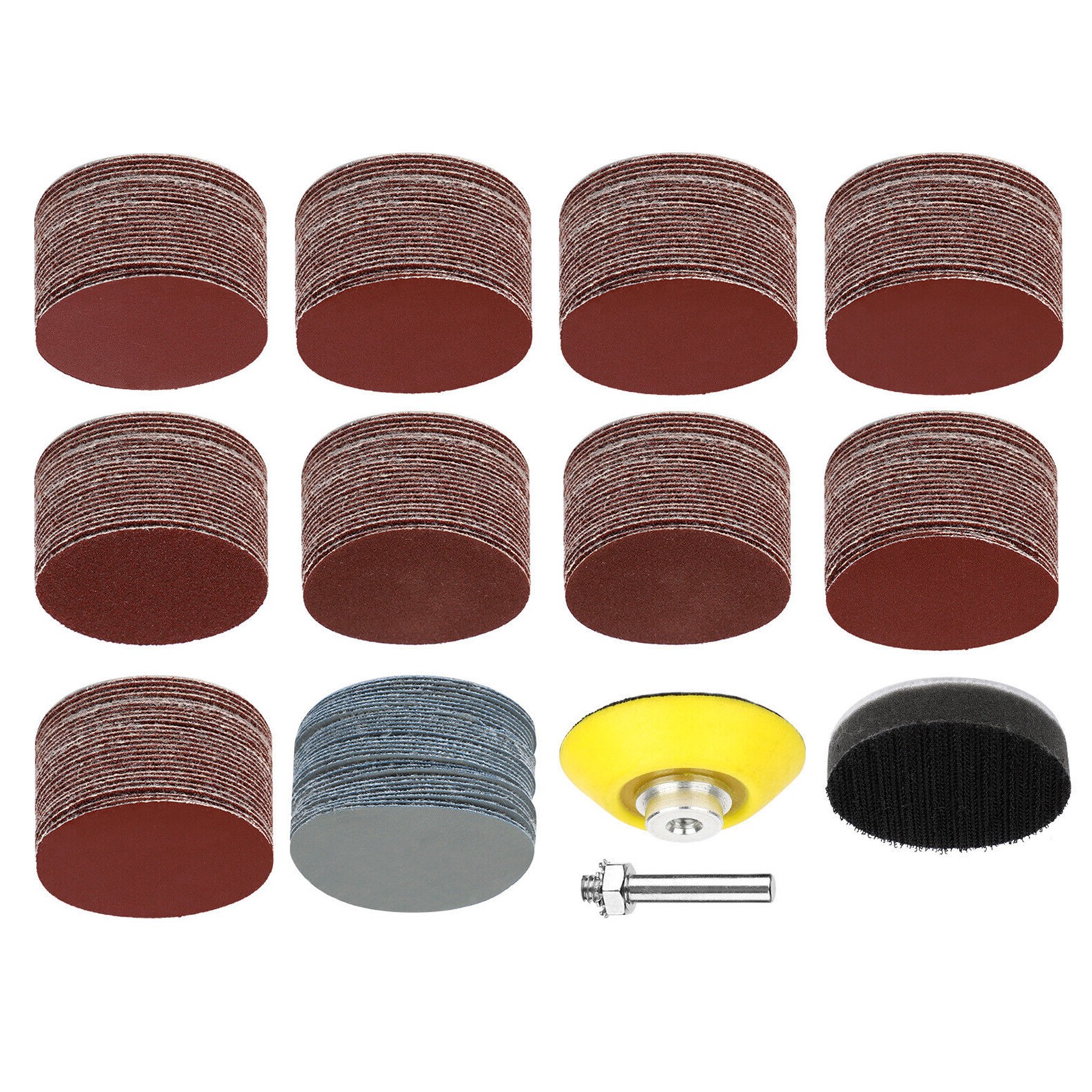 303PC 2 inch Sanding Discs Dry Hook Loop 80-3000 Grit for Air Grinders