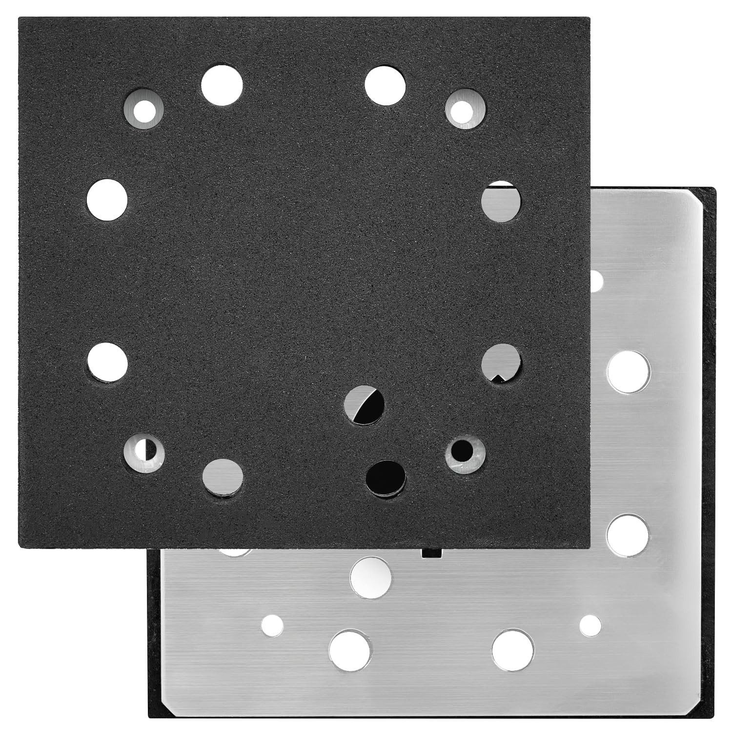 2-Pack 1/4″ Sheet 8 Hole Stick Square Sanding Backing Plate Sander Pad for Po…