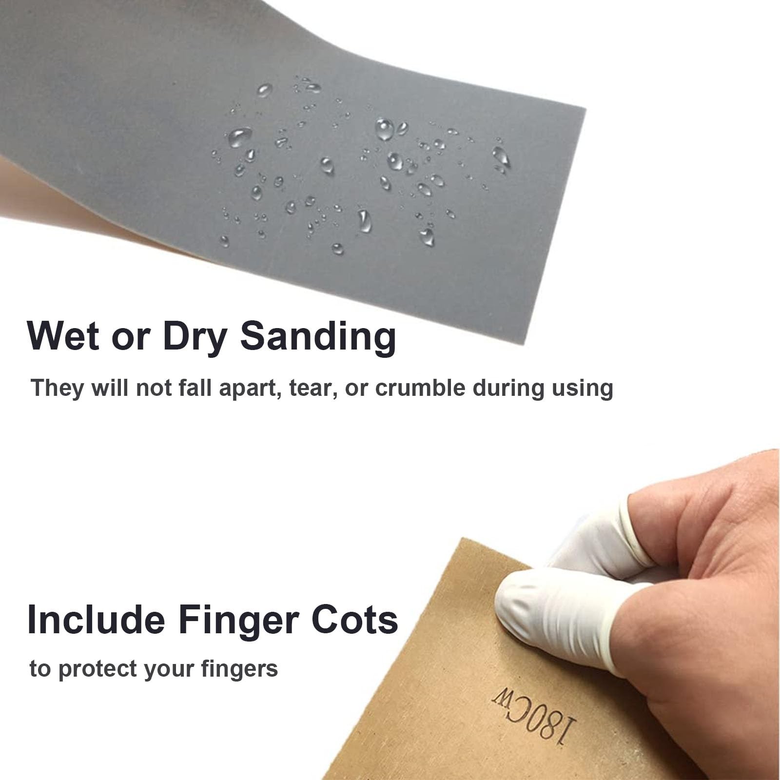 Extra Fine Sand Paper 120 to 20000 High Grit, 22 PCS Sandpaper Sheets 3 Finger