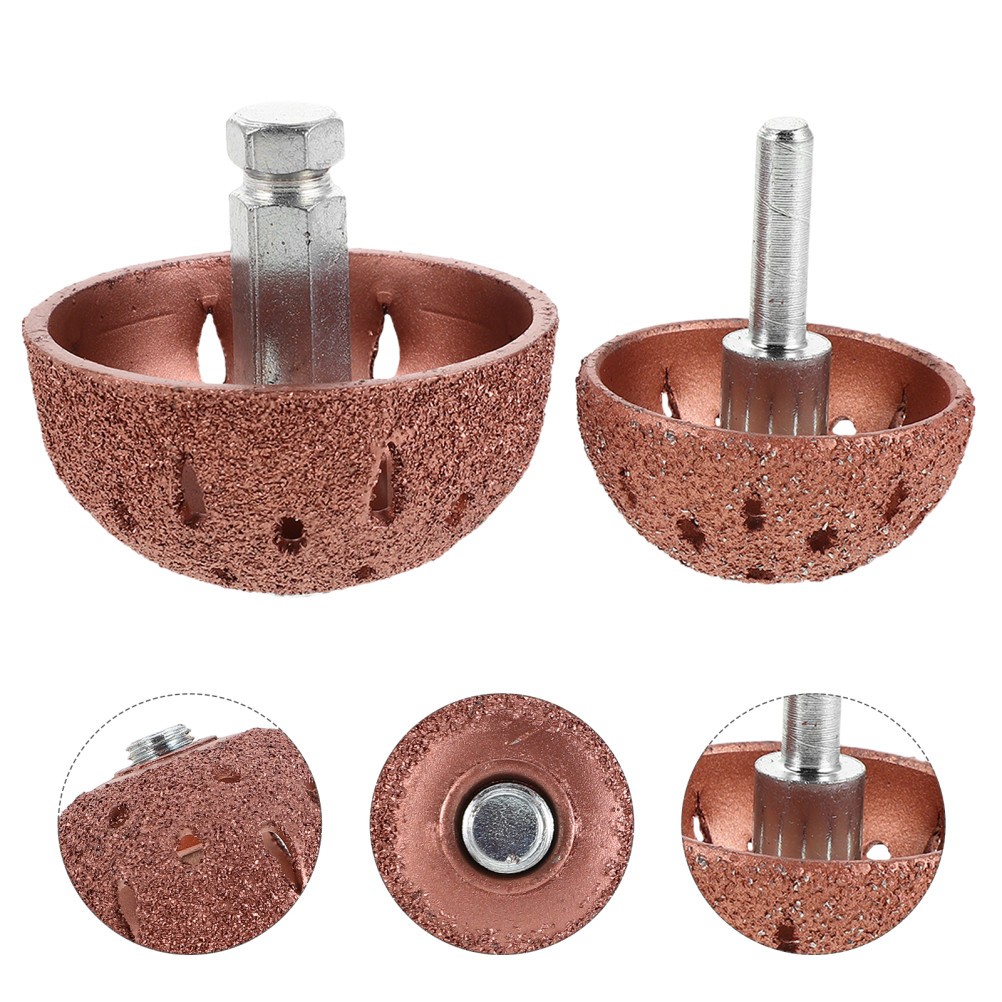 2 Pcs Tungsten Steel Alloy Buffing Wheels for Car Tire Repair Grinding Tool