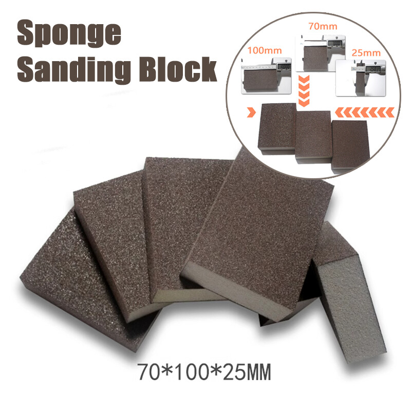70*100*25mm Foam Sponge Sanding Block Kitchen Clean & Rust Remove Brush 120-400P